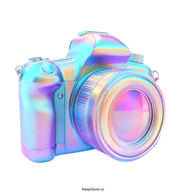 [Transparent Background PNG]Holographic Camera Illustration