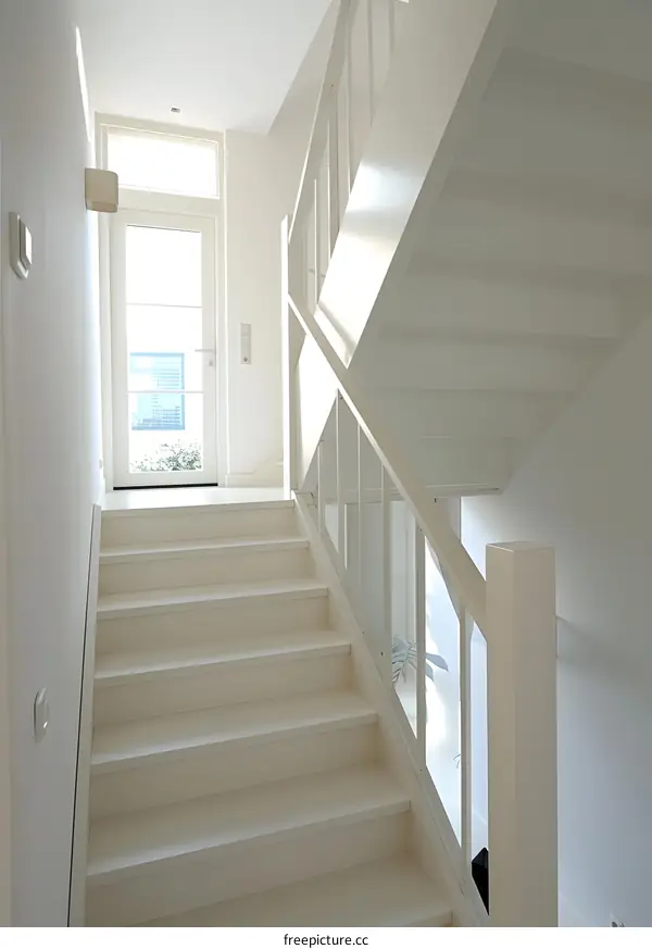 White Staircase Interior Design Home Decor