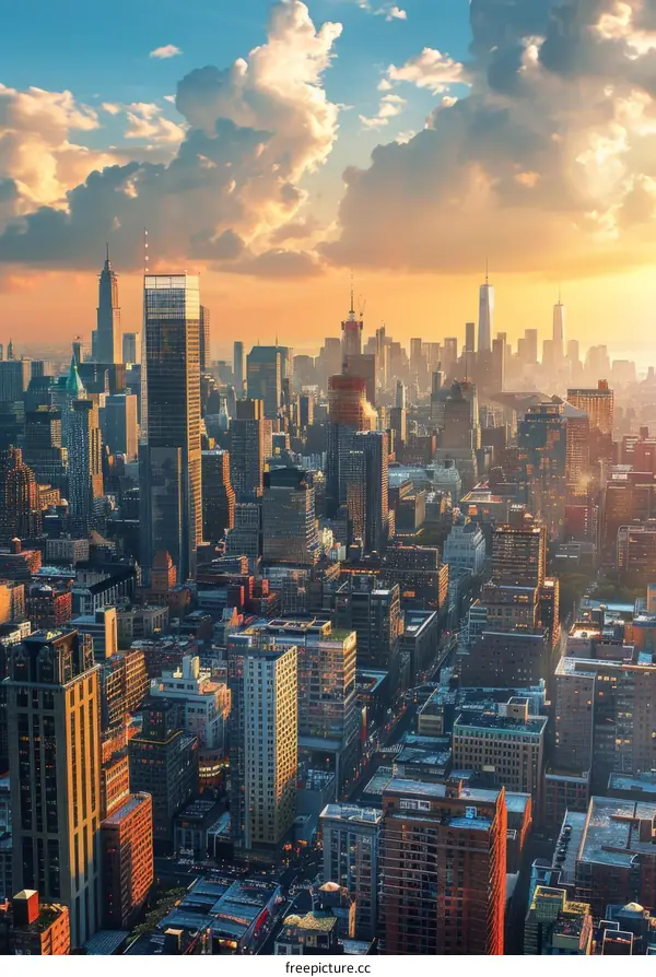 Manhattan Skyline Photography at Sunset