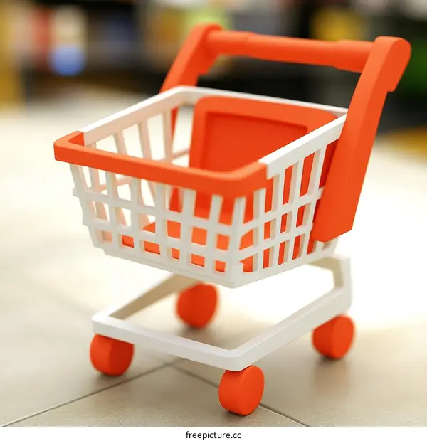 Miniature Shopping Cart Illustration