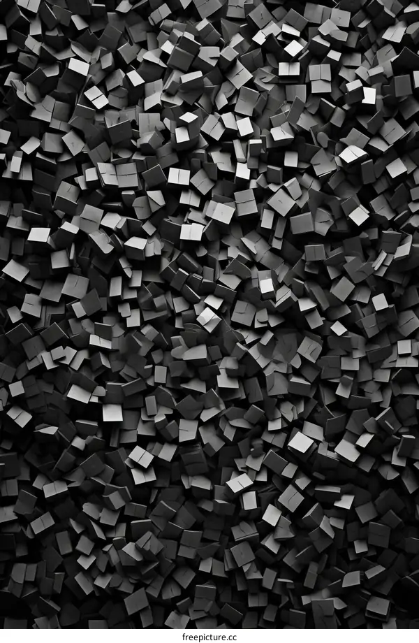 Black 3D cube background