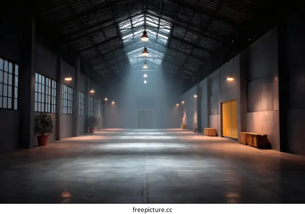 Industrial Warehouse Interior Studio Scene