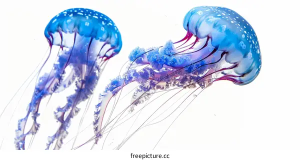 A Pair of Blue Jellyfish