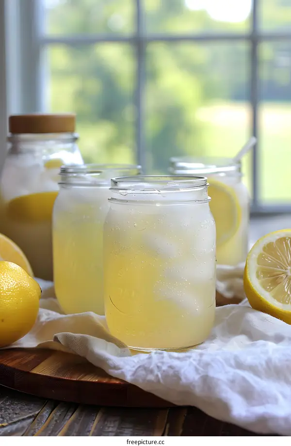 Refreshing Summer Lemonade in Mason Jars