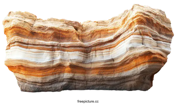[Transparent Background PNG]Layered Rock Formation Detail