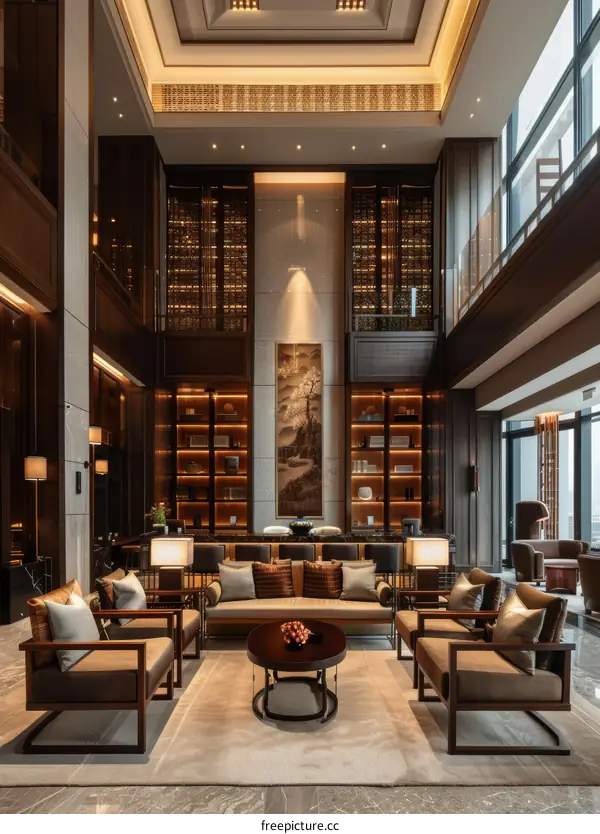 Luxury Modern Chinese Style Lobby Interior Design