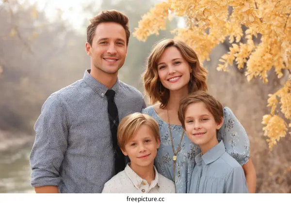 Happy Family Outdoor Portrait