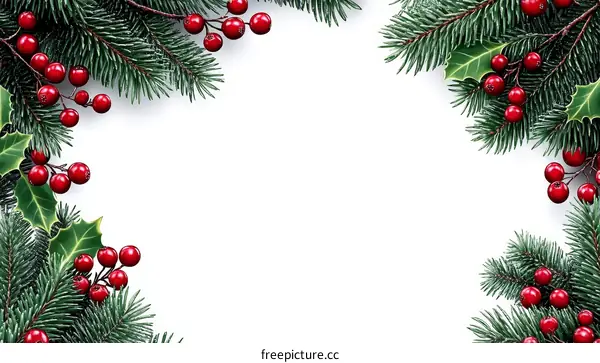 Christmas Holiday Decorative Frame Illustration