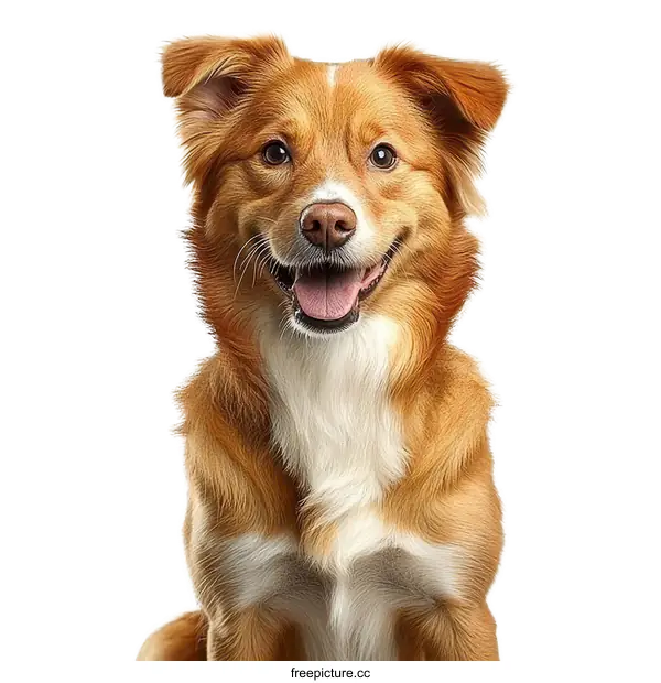 [Transparent Background PNG]Adorable Golden Dog Portrait