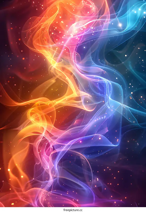 Cosmic Smoke Abstract Background