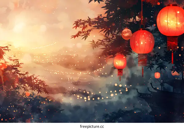lantern festival illustration