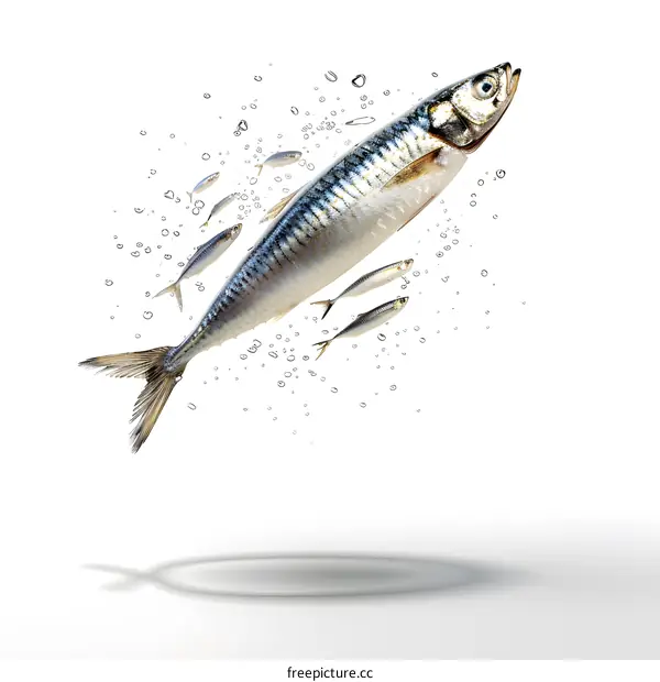 Fresh fish jumping out of the water