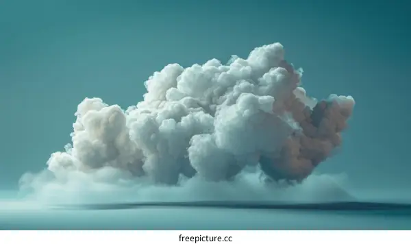 White Fluffy Cloud Floating in the Sky