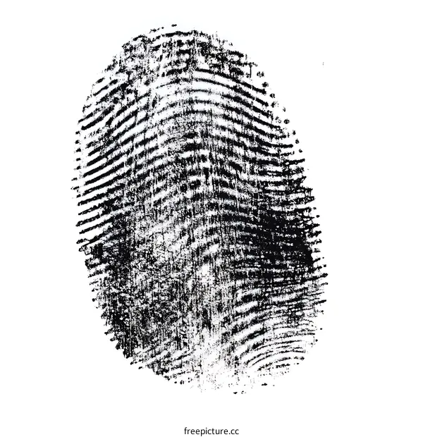 Fingerprint Impression on White Background