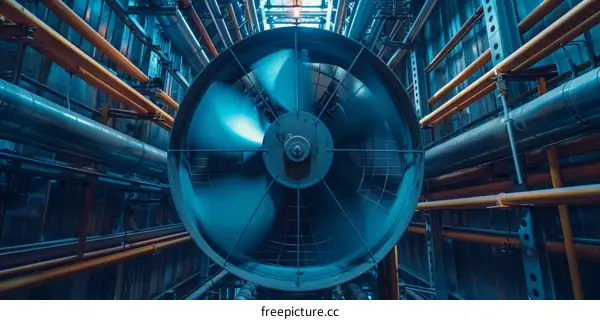 Large Industrial Fan in a Factory Setting