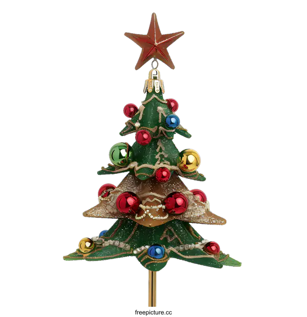 [Transparent Background PNG]Christmas Tree Ornament With Red Star