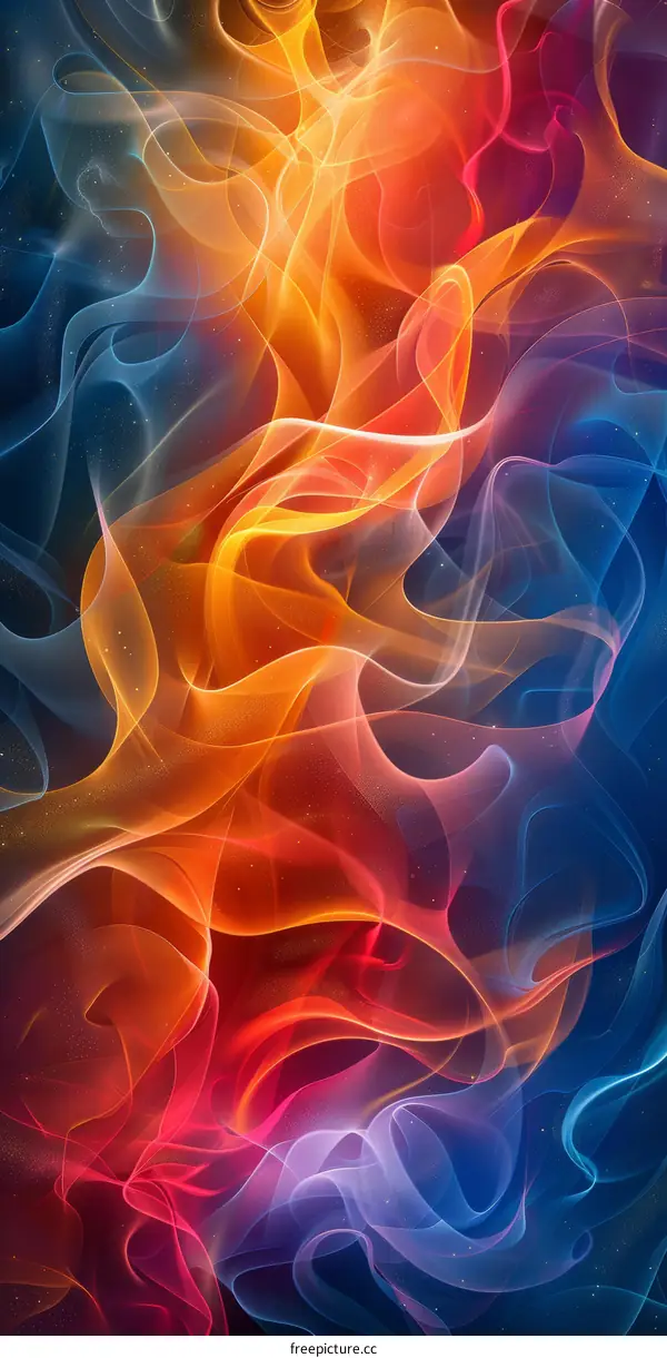 Abstract colorful background with flowing shapes