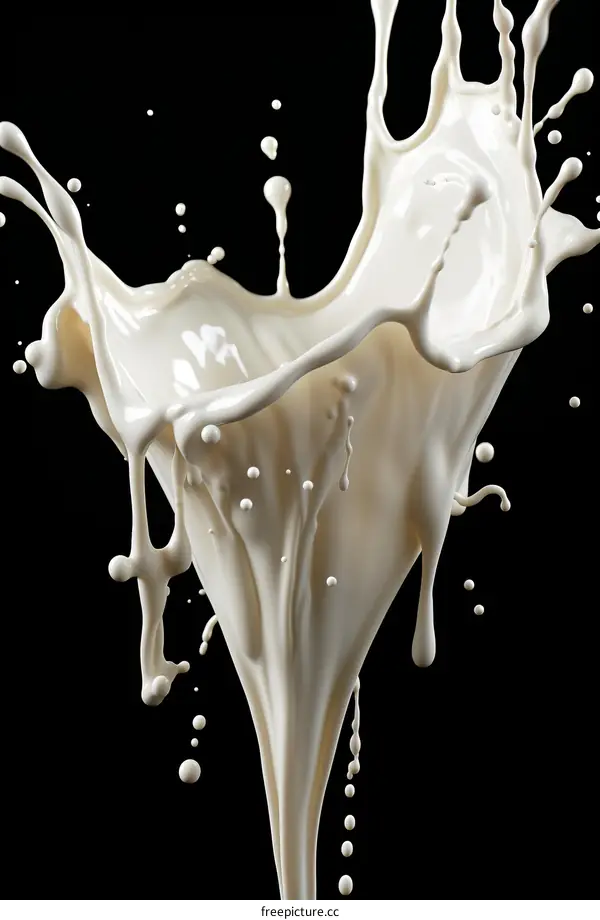 White liquid splash