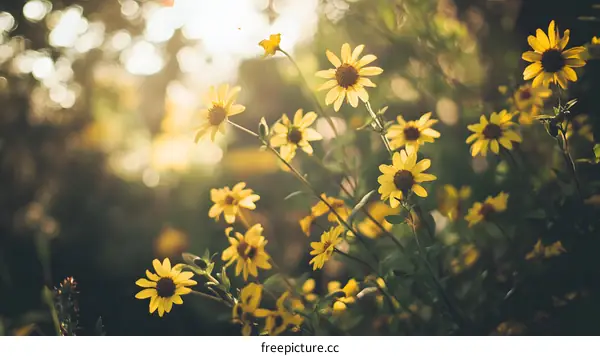 Yellow Flowers in the Sunlight