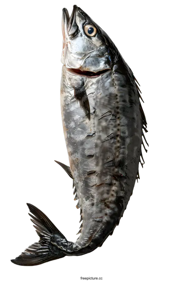 [Transparent Background PNG]Freshly Caught Mackerel on White Background