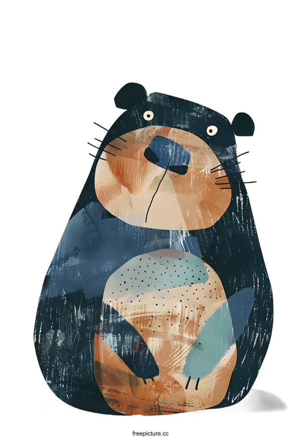 [Transparent Background PNG]Cute Cartoon Bear Watercolor Illustration