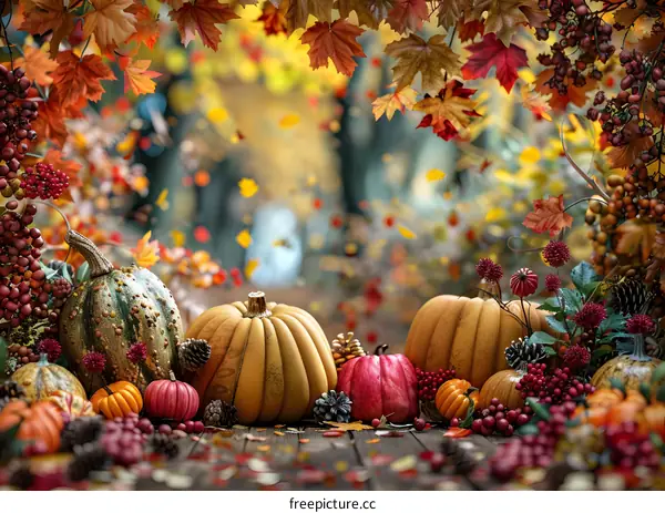 Pumpkins in the Fall