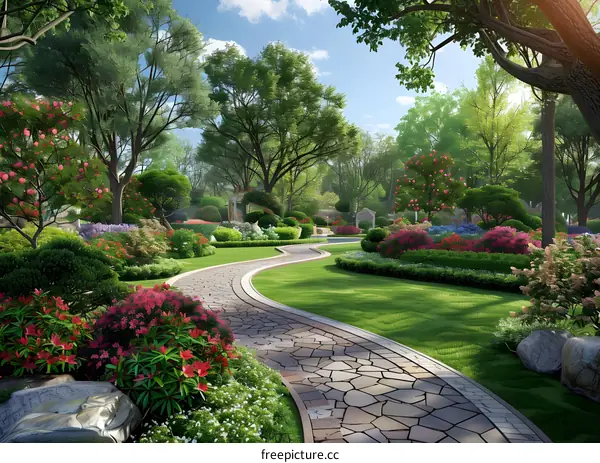 Garden landscape design renderings