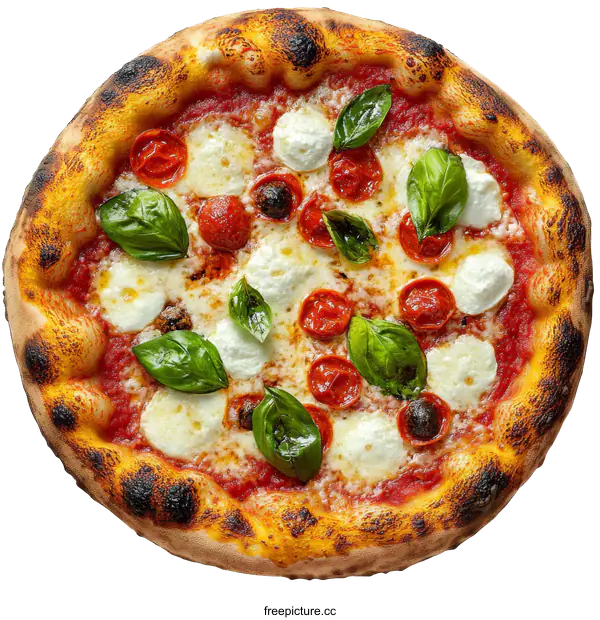 [Transparent Background PNG]Delicious Italian Pizza with Toppings