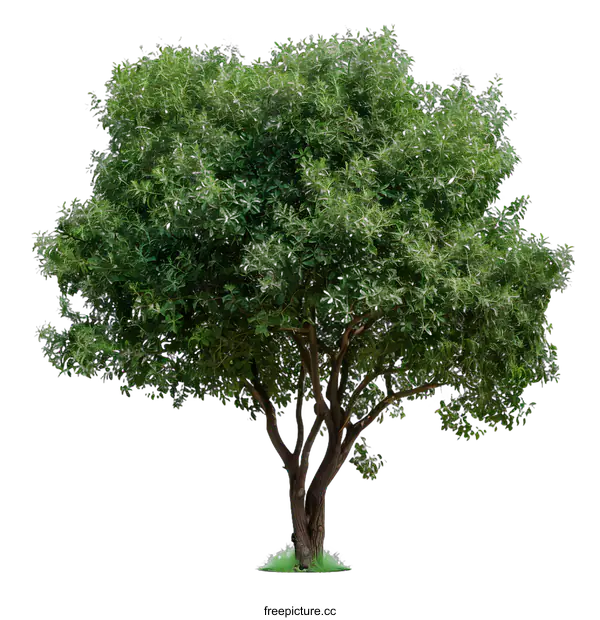 [Transparent Background PNG]Green Tree Isolated on White Background