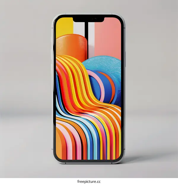 Colorful Abstract 3D Phone Wallpaper