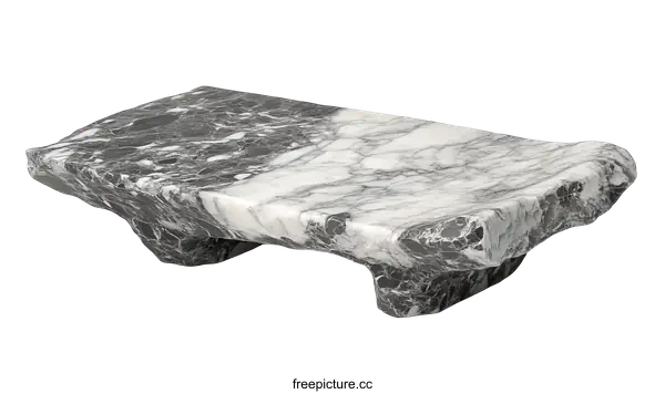 [Transparent Background PNG]Abstract Modernist Marble Coffee Table