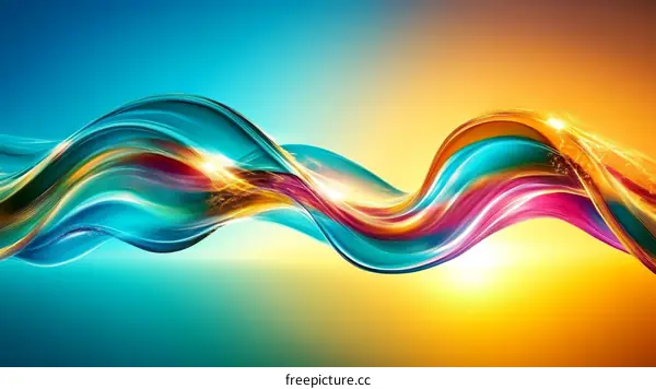 Abstract Colorful Liquid Flow Design
