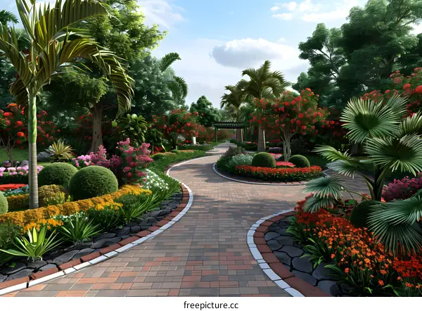 Garden landscape design renderings