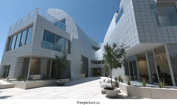 Modern Architectural Design Courtyard Exterior