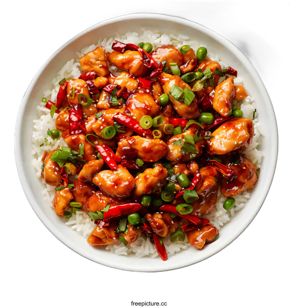 [Transparent Background PNG]kung pao chicken
