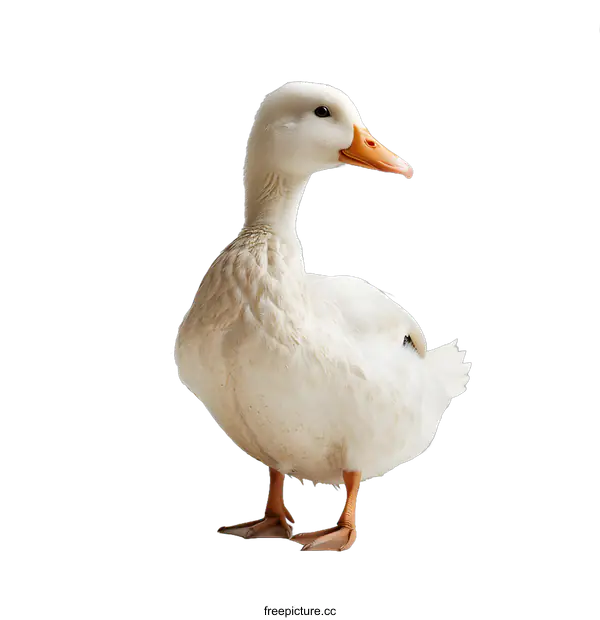 [Transparent Background PNG]White Duck on White Background