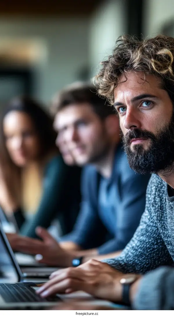 Focused Group of Business Professionals