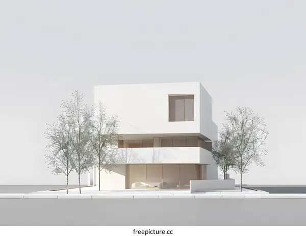 Modern Minimalist House Design Render