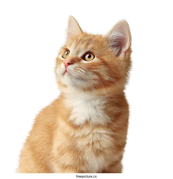 [Transparent Background PNG]Adorable Ginger Kitten Close Up