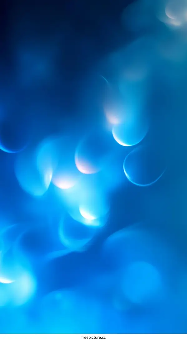 Abstract Blue Light Bokeh Background Design