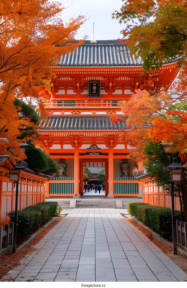 Tourists visiting Kiyomizu-dera Temple in autumn