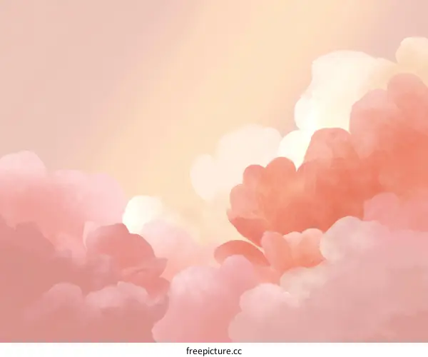 Delicate Cloudscape in Pastel Hues