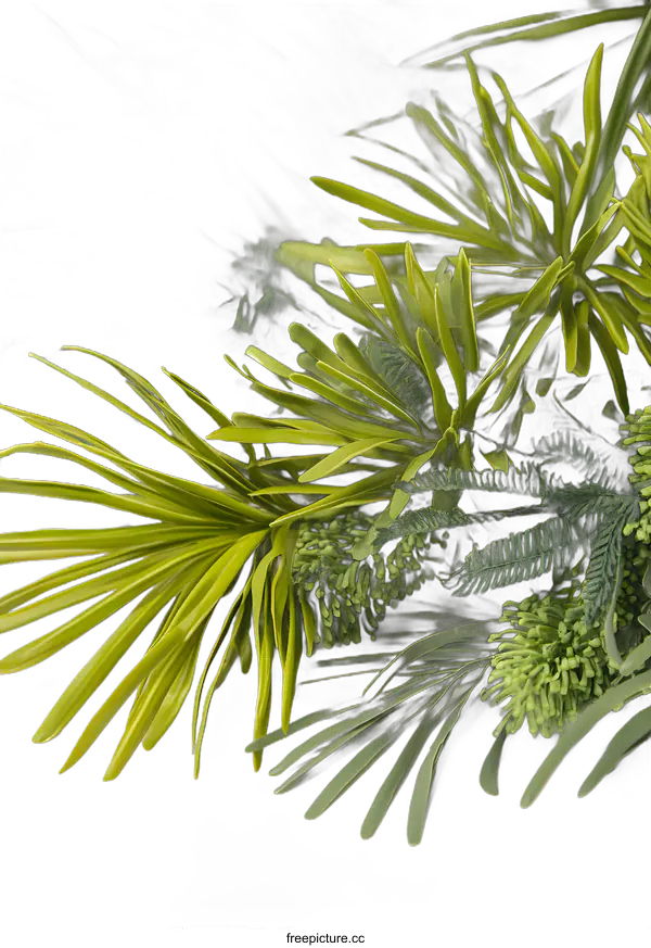 [Transparent Background PNG]Green Plants with White Background