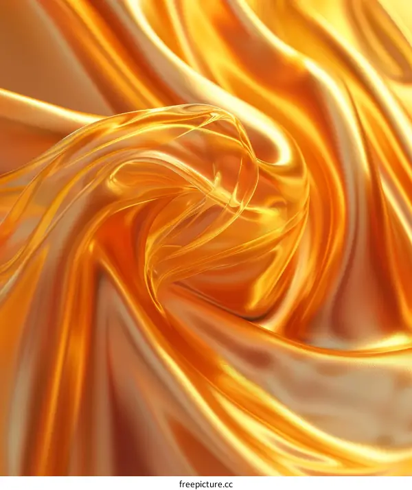 Golden Liquid Flowing Fabric Design