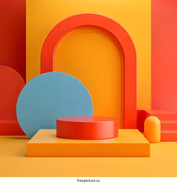 Abstract Colorful Geometric Shapes for Minimalist Background