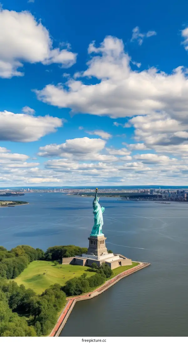 Statue of Liberty from above