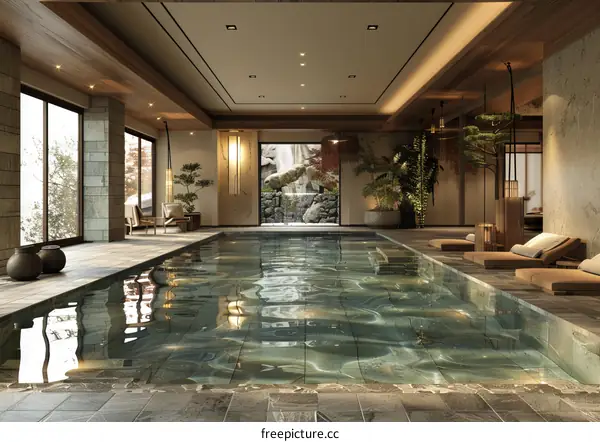 Indoor Swimming Pool in Luxury Villa