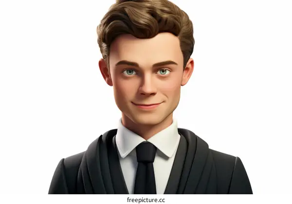 Portrait of a young man in a suit