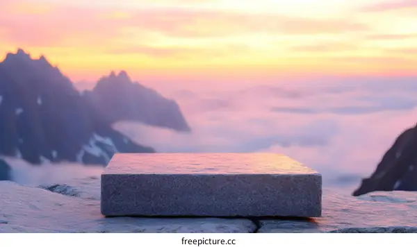 Mountaintop Stone Platform at Sunrise