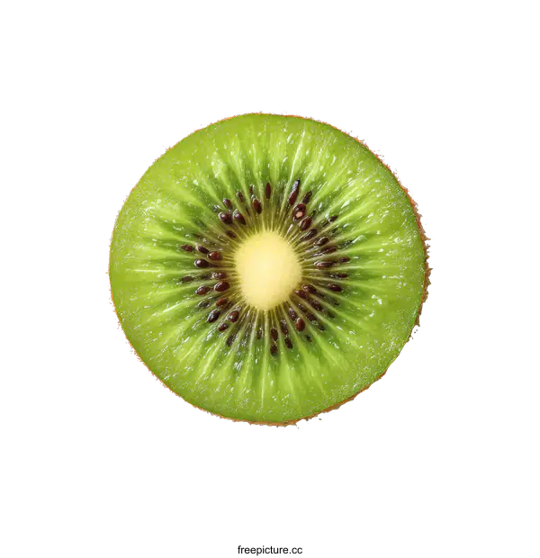 [Transparent Background PNG]Close up of a fresh kiwi slice
